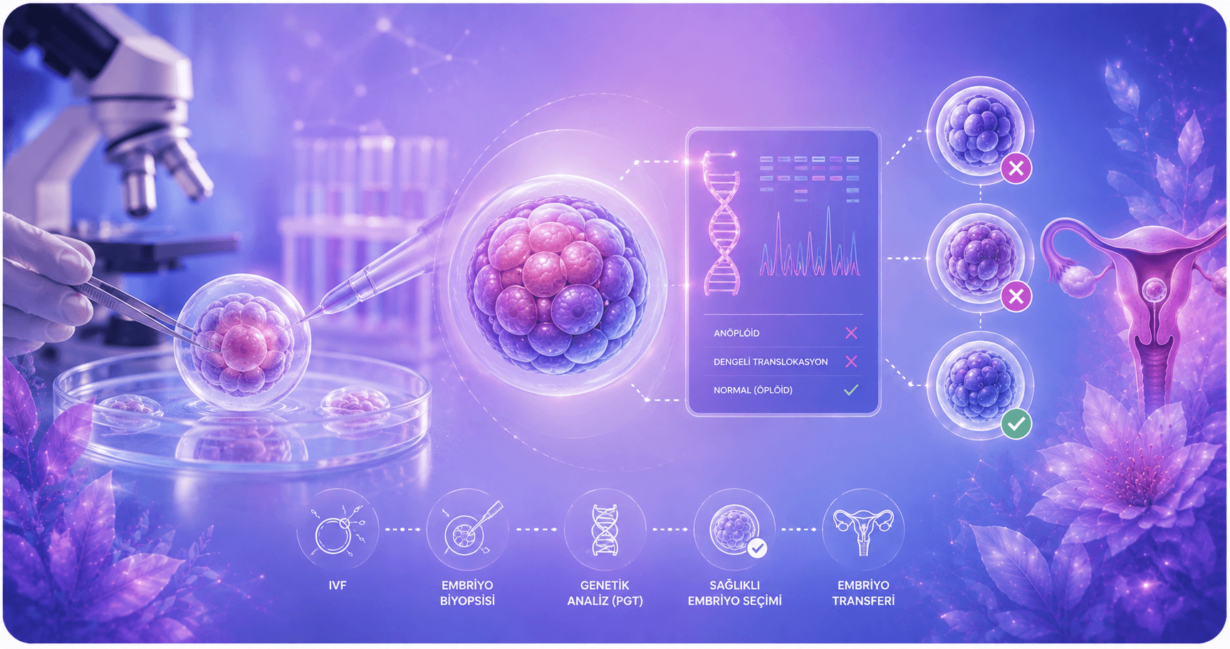 PGT – Embriyoların İmplantasyon Öncesi Genetik Tanısı